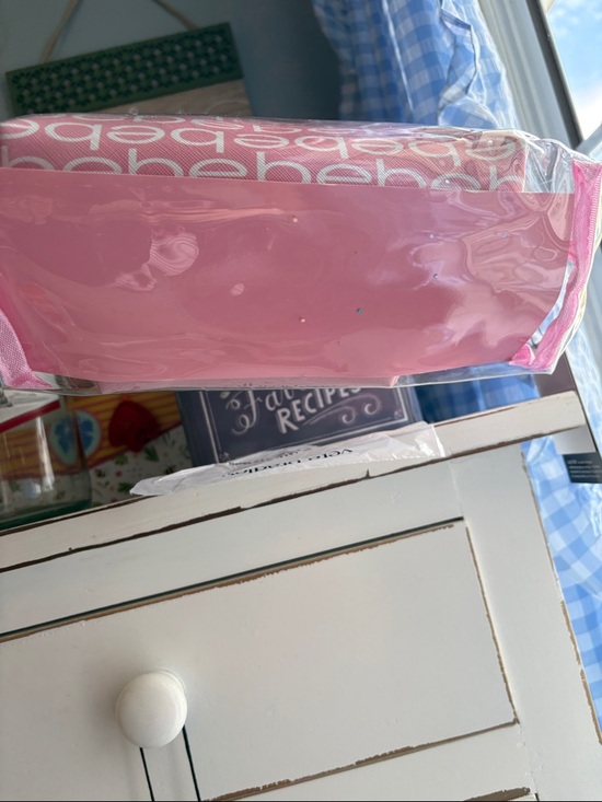 BEBE Pink Clear Cosmetic Pouch Trio NWT - Picture 3 of 3